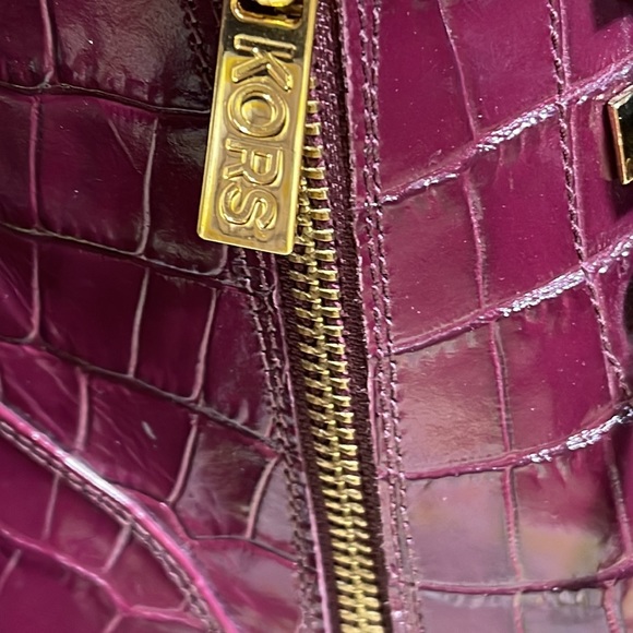 Michael Kors Haskell Crocodile Embossed Leather Combat Boot Size 5M New - Picture 13 of 13